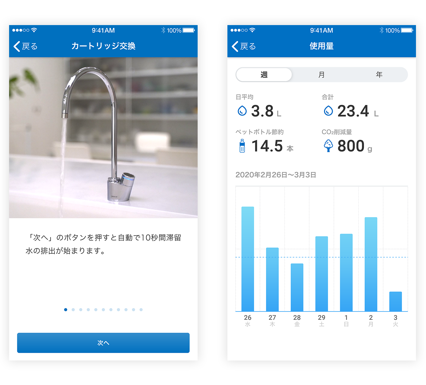 株式会社メイスイ 浄水器との Bluetooth 連動アプリ